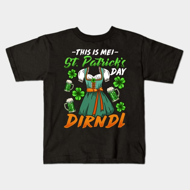 Womens This is Mei St. Patrick's Day Dirndl I Beer and Shamrock product Kids T-Shirt by biNutz